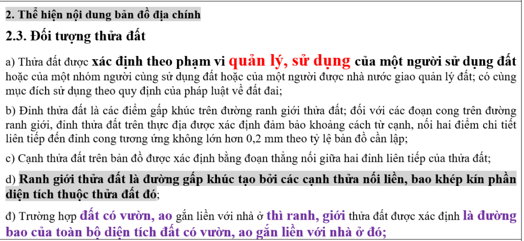 xác định thửa đất